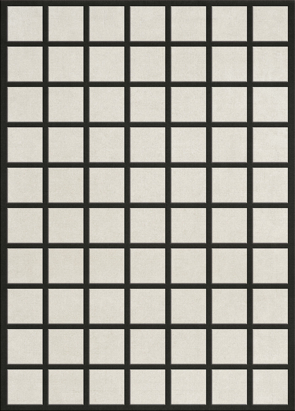 Vloerkleed Layered Avenue Checked Bone White Wool Rug