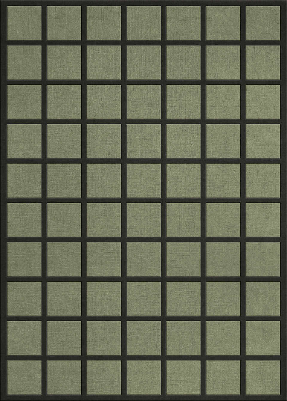 Vloerkleed Layered Avenue Checked Olive Wool Rug