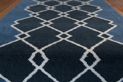 Traploper Hartley Tissier Winston Arlequin Ocean, Cobalt & Crème