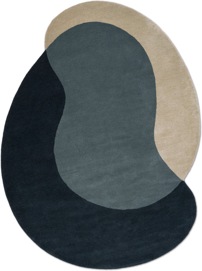 Vloerkleed Brink en Campman Element Lane Blue 087508 – bovenaanzicht
