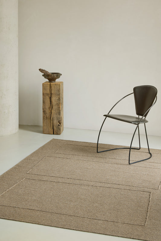 Vloerkleed Brink en Campman Senso Blocks Fur Brown 199305 – sfeerfoto