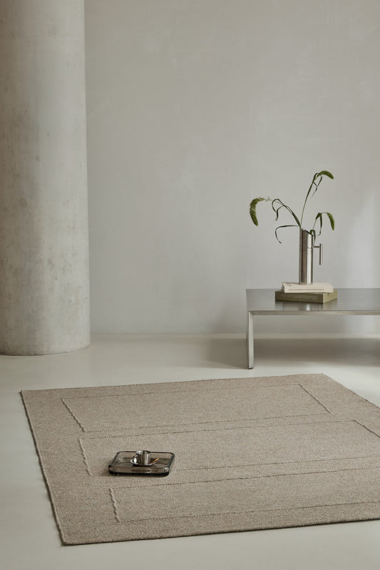Vloerkleed Brink en Campman Senso Blocks Soft Taupe 199304 – sfeerfoto