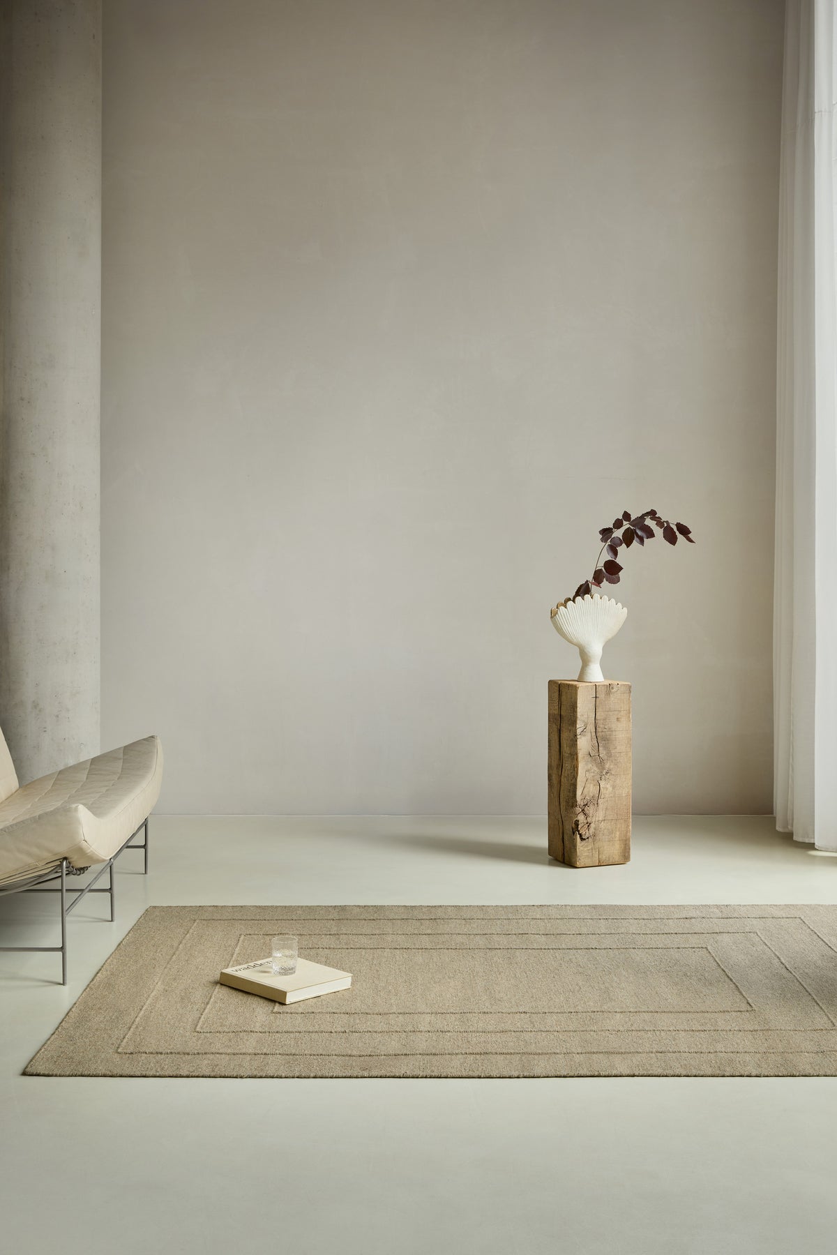 Vloerkleed Brink en Campman Senso Border Natural 199101 – sfeerfoto