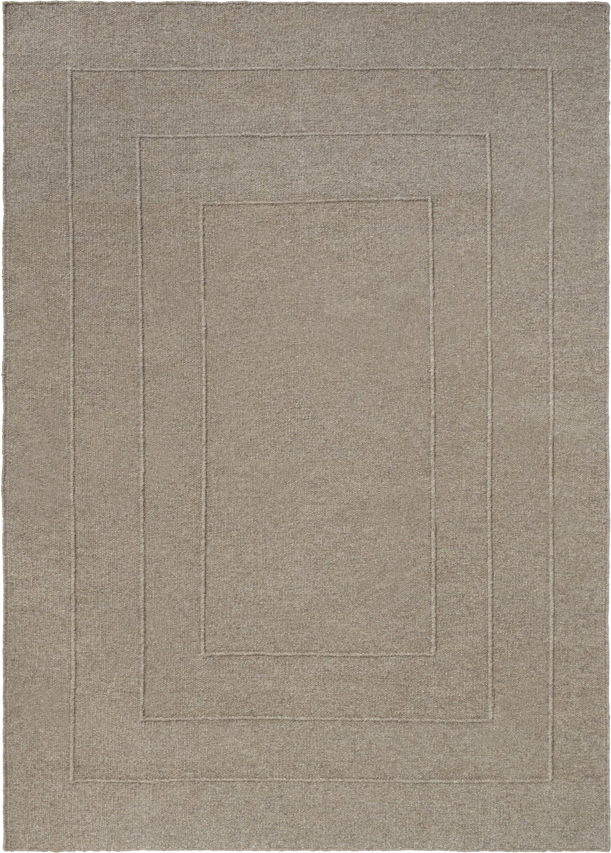 Vloerkleed Brink en Campman Senso Border Soft Taupe 199104 – bovenaanzicht