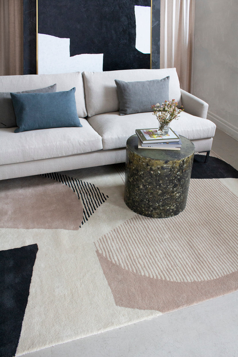 Vloerkleed Layered Birch Patterned Wool Rug