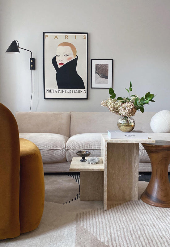 Vloerkleed Layered Birch Patterned Wool Rug