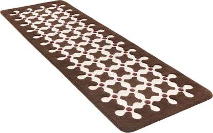 Criss Cross vloerkleed in Choco, perspectief