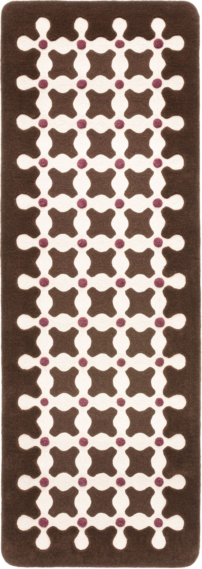 Volledig Criss Cross vloerkleed in Choco