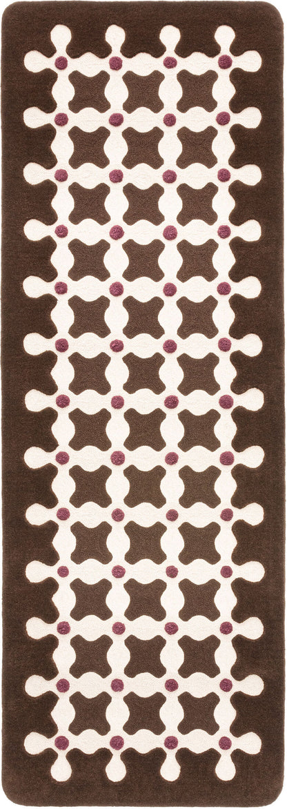 Volledig Criss Cross vloerkleed in Choco