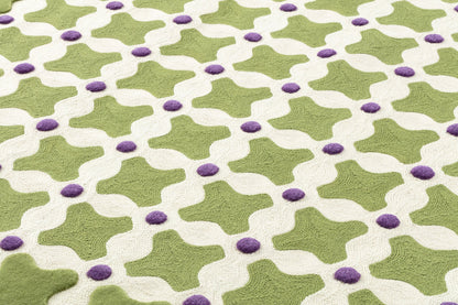 Detail van Criss Cross in groen