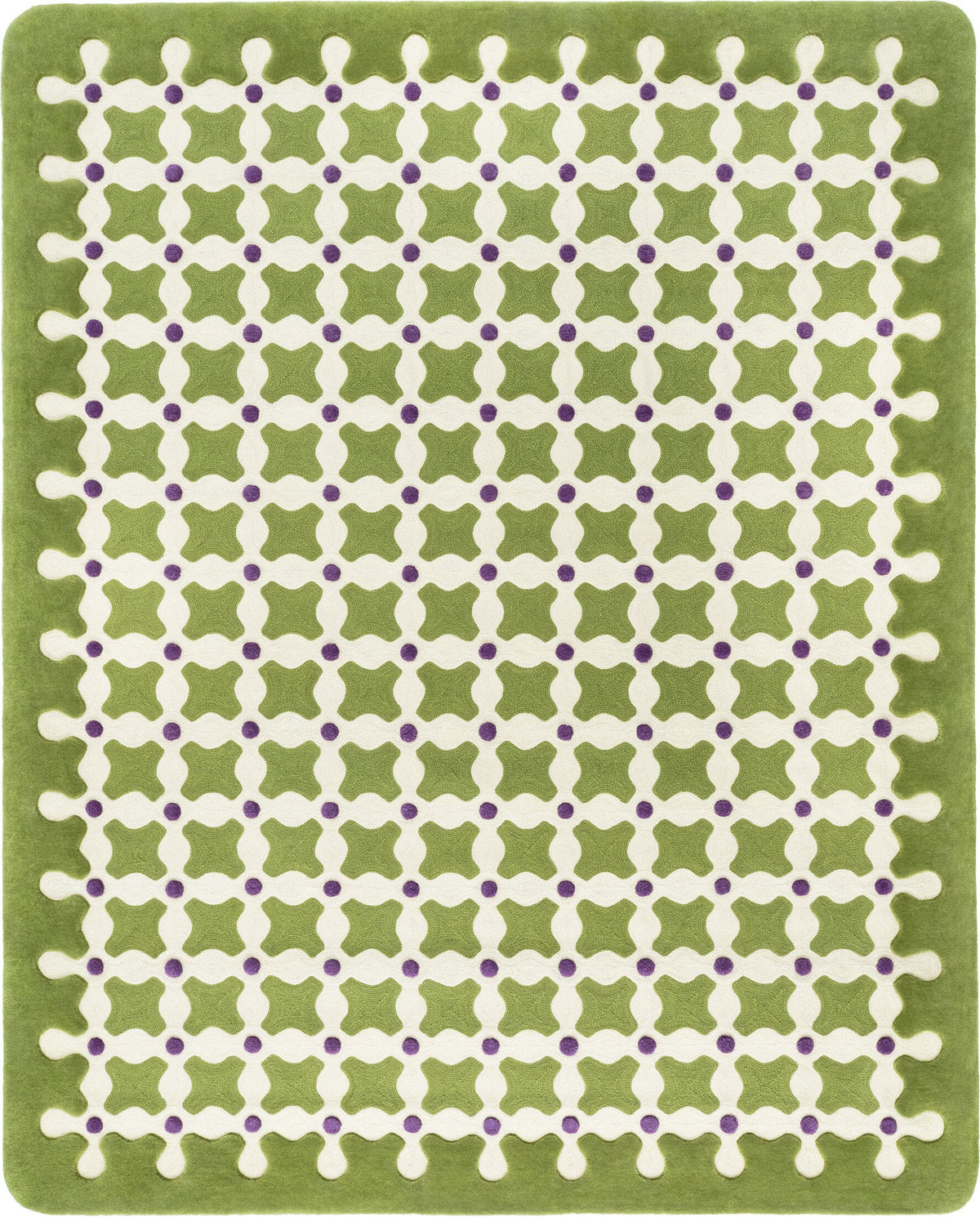 Volledig Criss Cross vloerkleed in groen