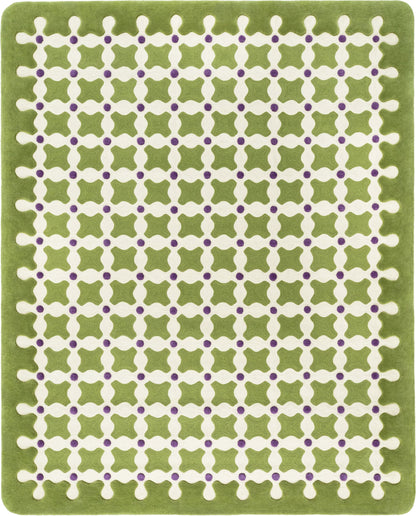 Volledig Criss Cross vloerkleed in groen