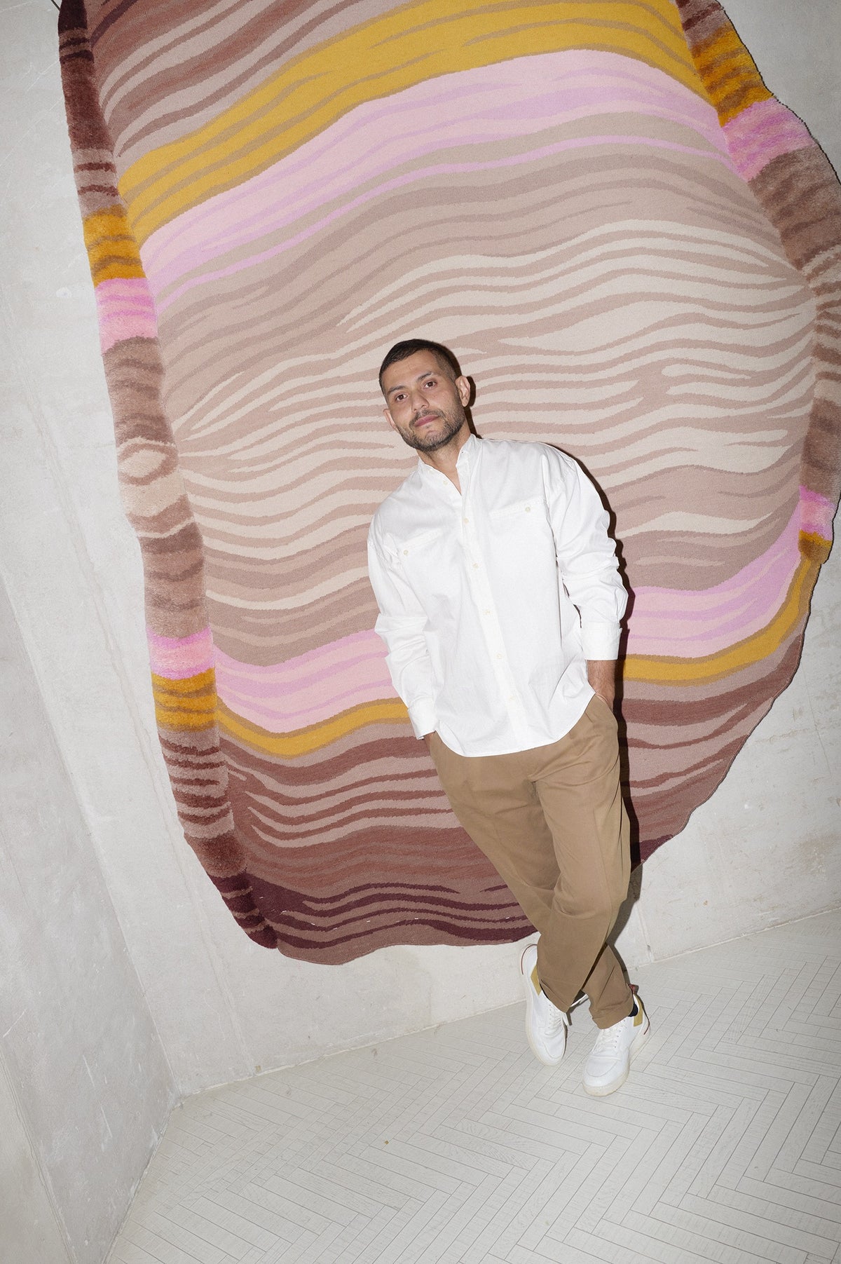 Folds — Pink yellow | cc-tapis – sfeer