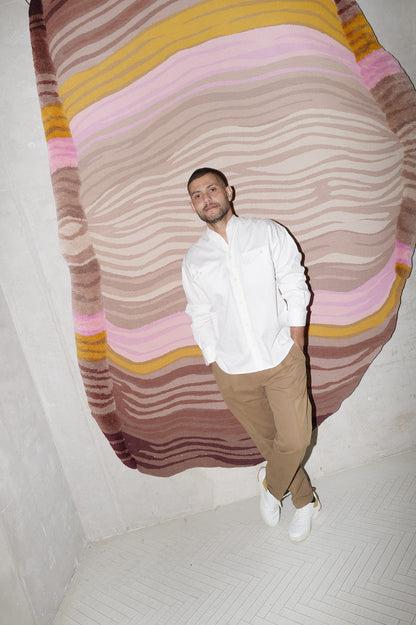 Folds — Pink yellow | cc-tapis – sfeer