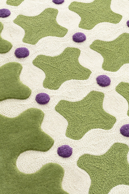Criss Cross — Green | cc-tapis – detail