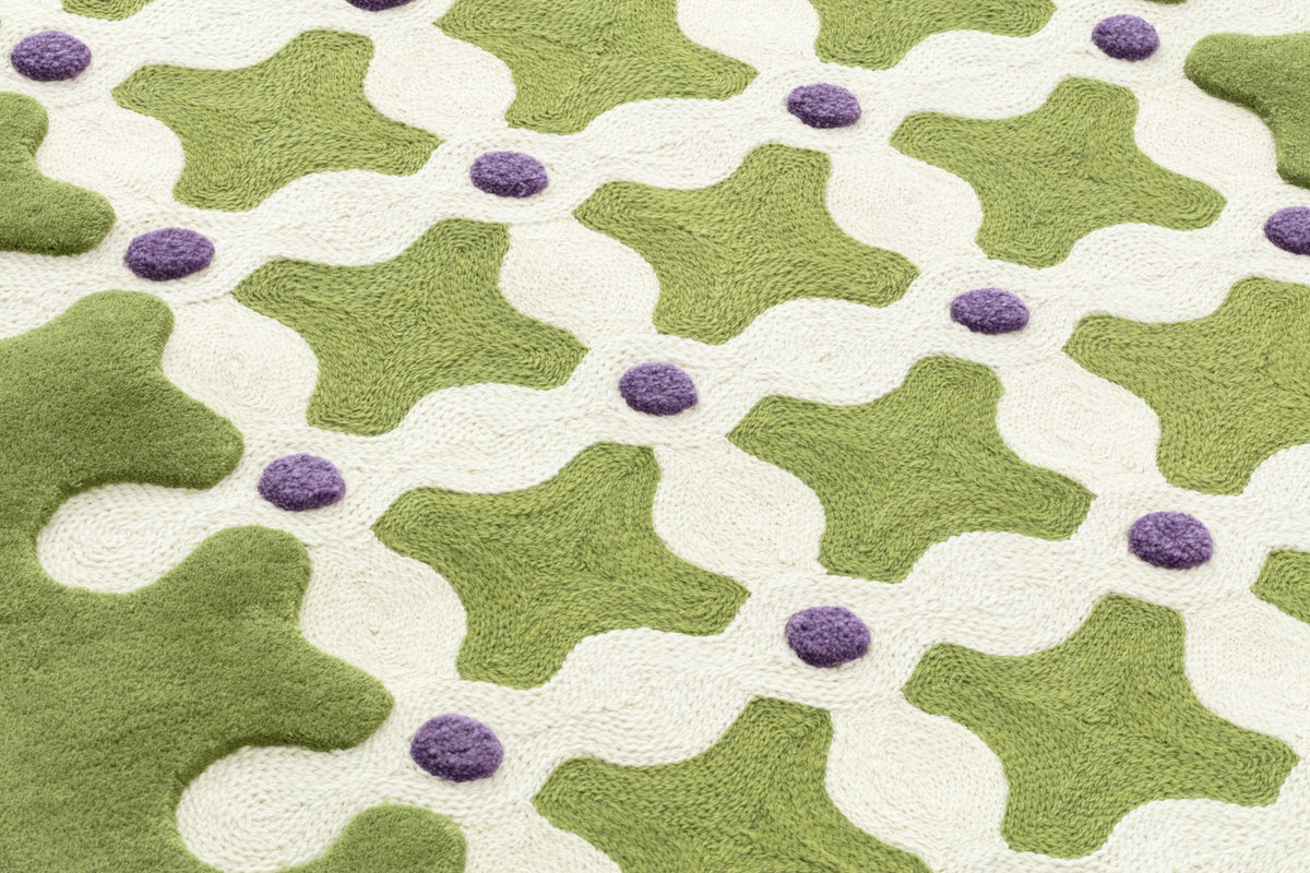 Criss Cross — Green | cc-tapis – detail