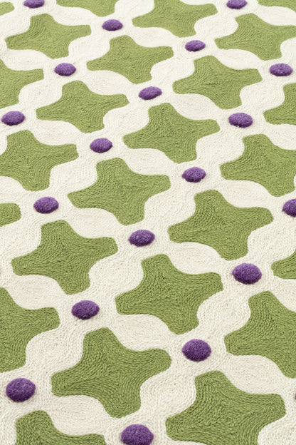Criss Cross — Green | cc-tapis – detail
