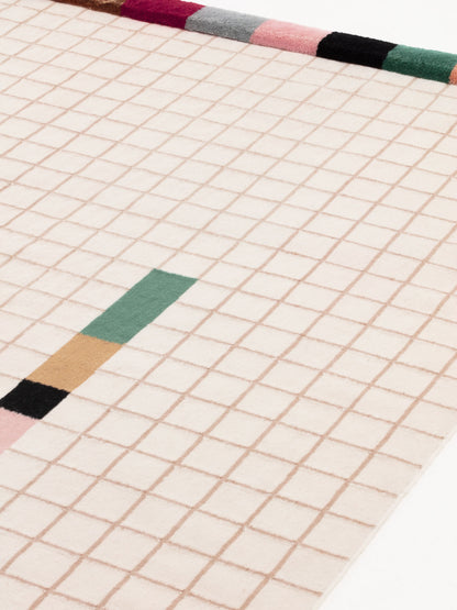 cc-tapis Raag Rectangular Grid 3 van Doshi Levien – detail