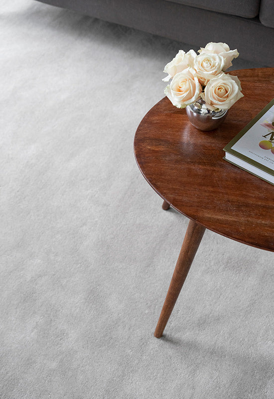 Vloerkleed Layered Classic Solid Wool Rug New Pearl