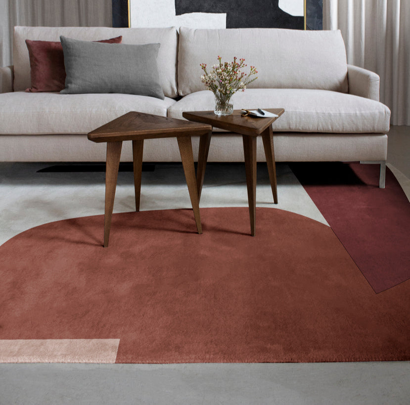 Vloerkleed Layered Cloudberry Patterned Wool Rug