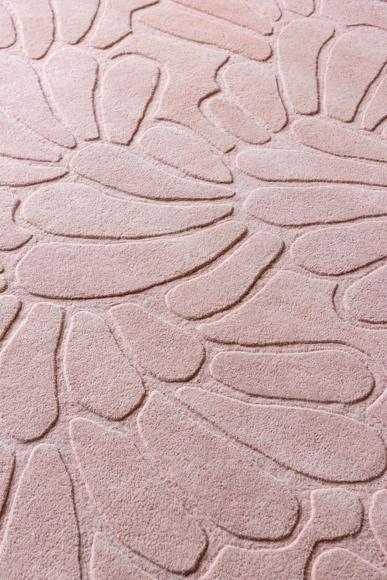 Laagpolig Vloerkleed van Laura Ashley | Coleby petals Chalk pink
