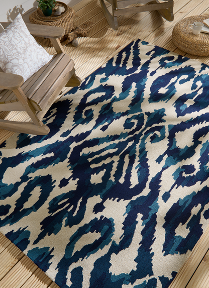 Vloerkleed Sanderson Kasuri Indigo Outdoor 446208