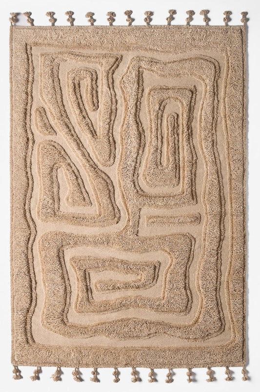 Dusty Deco Beaten Track Ginger vloerkleed, volledig product zonder overtollige witruimte