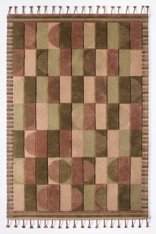 Dusty Deco Murillo Multi Neutral vloerkleed, volledig product zonder overtollige witruimte