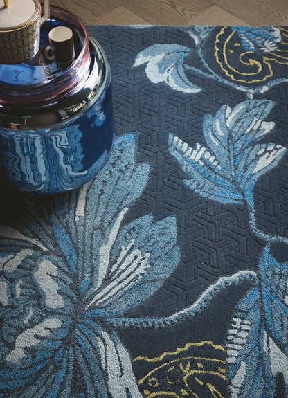 Laagpolig vloerkleed Wedgwood Fabled Floral Navy 37508