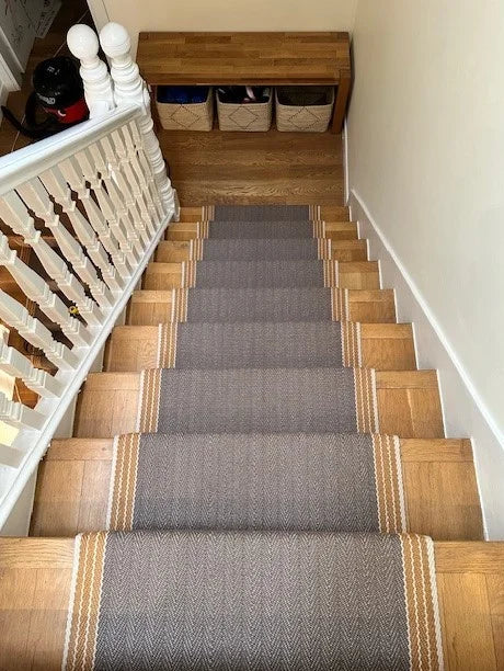 Traploper Hartley & Tissier Stripes Finley 02 Taupe & Masala