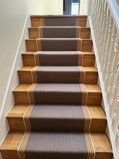 Traploper Hartley & Tissier Stripes Finley 02 Taupe & Masala