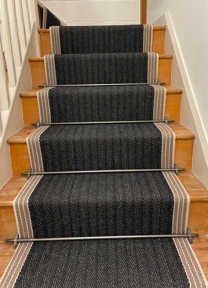 Traploper Hartley & Tissier Stripes Finley 01 Black & Ivory