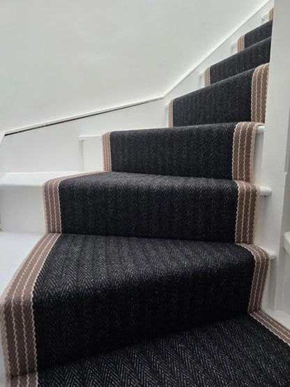 Traploper Hartley & Tissier Stripes Finley 01 Black & Ivory