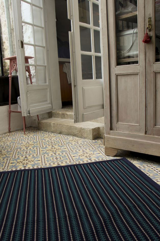 Traploper Hartley & Tissier Stripes Frances 02 Teal