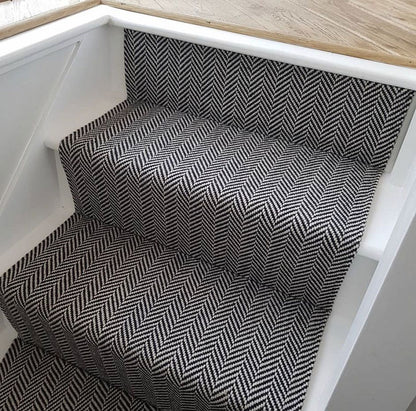 Traploper Hartley Tissier Herringbone Ivory & Black