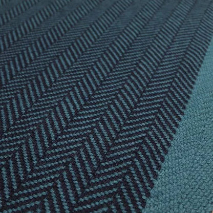 Traploper Hartley Tissier Herringbone Border Petrol & Ink