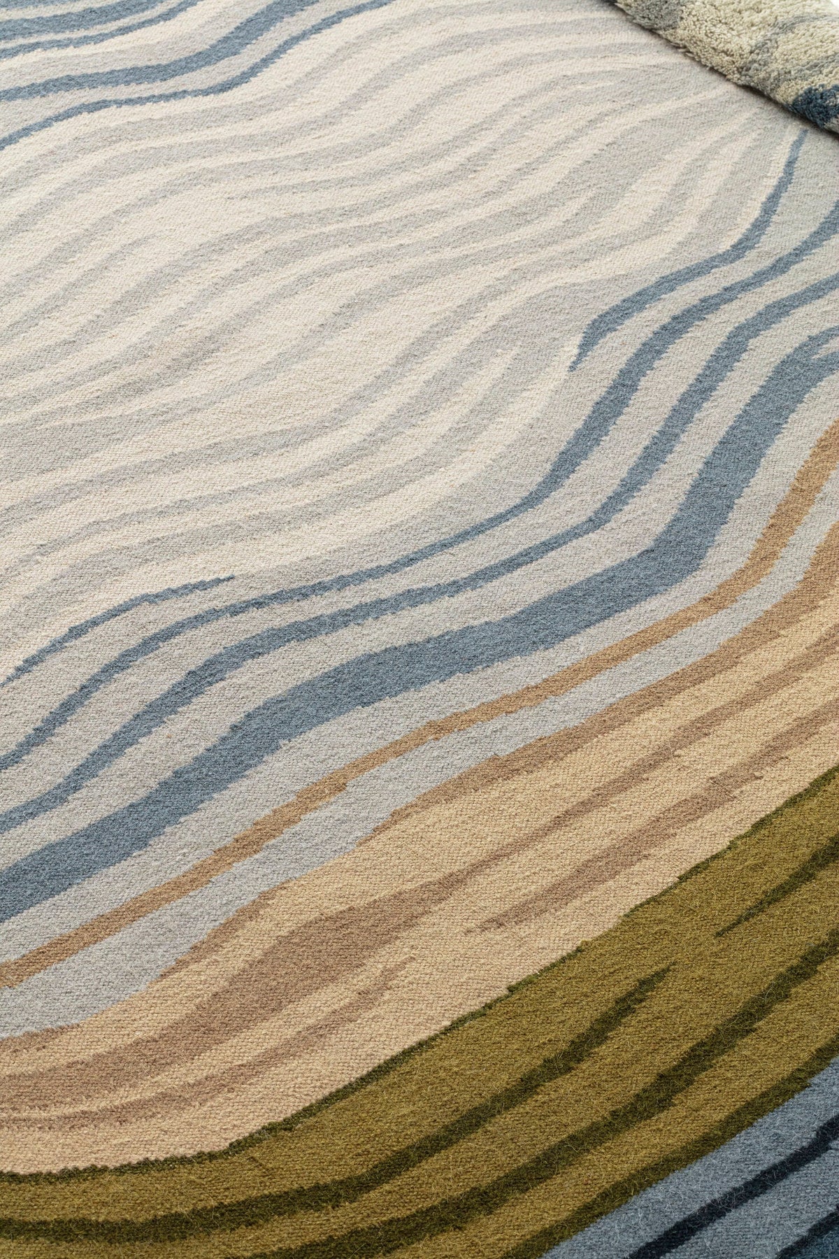 Detail van Folds in Blue green