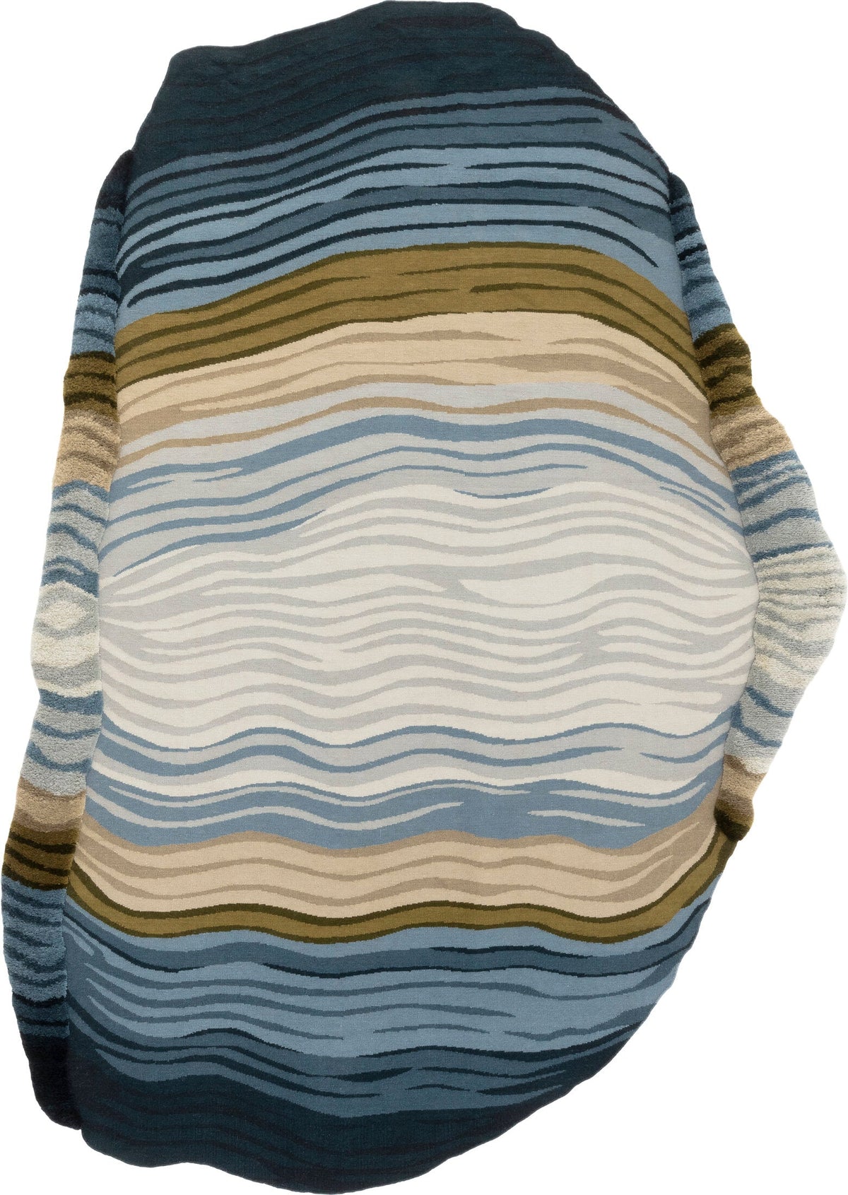 Volledig Folds-vloerkleed in Blue green