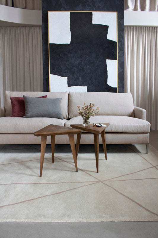 Vloerkleed Layered Frost Patterned Wool Rug