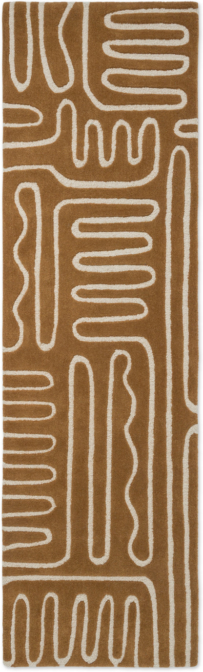 Vloerkleed Harlequin Hollow Tan 141103 – runner bovenaanzicht