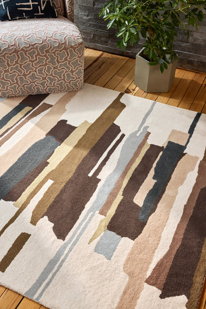 Vloerkleed Harlequin Zeal Taupe 043001 – sfeerfoto