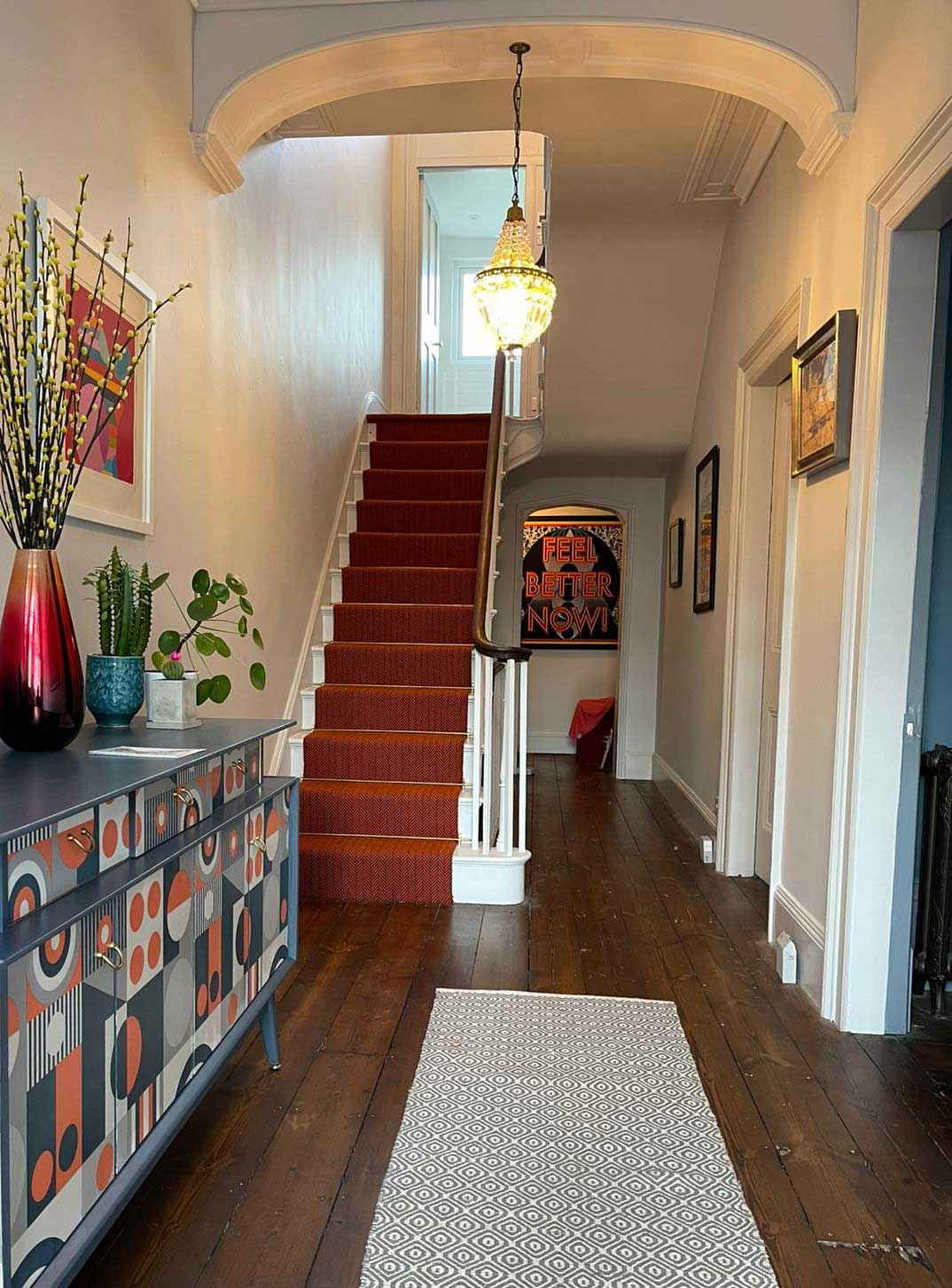 Traploper Hartley Tissier Herringbone Bright Orange