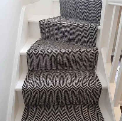 Traploper Hartley Tissier Herringbone Ivory & Black