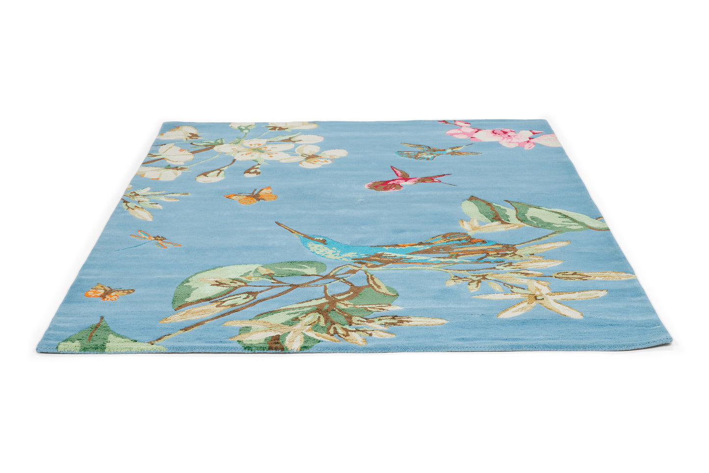 Laagpolig vloerkleed Wedgwood Hummingbird Blue 37808