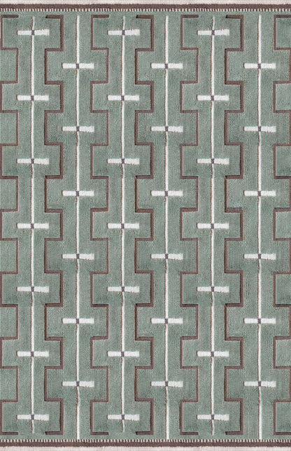 Vloerkleed Layered Johanna Wool Rug Sage