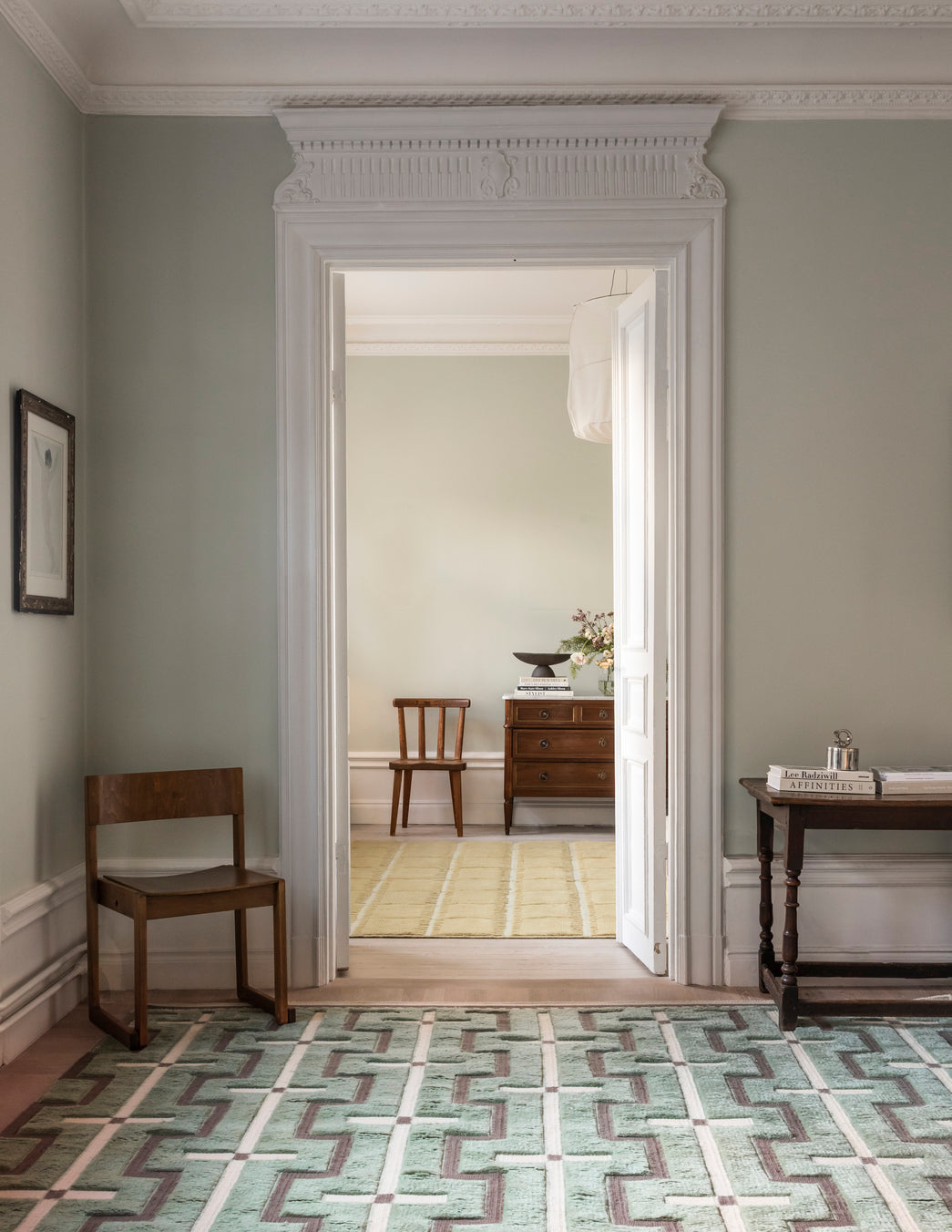 Vloerkleed Layered Johanna Wool Rug Sage