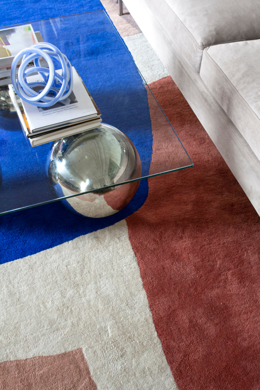 Vloerkleed Layered Lake Patterned Wool Rug