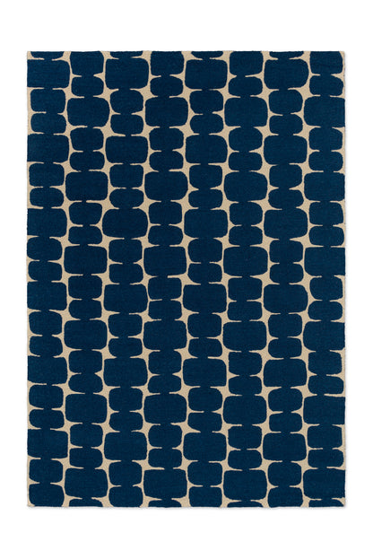 Laagpolig vloerkleed van Scion | Little lohko Indigo