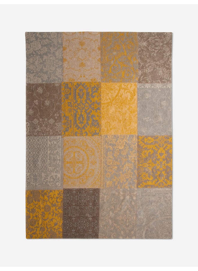 Vloerkleed Louis De Poortere Vintage Patchwork Yellow 8084 230x330 – Outlet