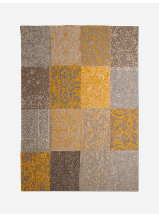 Vloerkleed Louis De Poortere Vintage Patchwork Yellow 8084 230x330 – Outlet